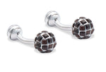 Sinamaica Walnut Diamonte Cufflinks