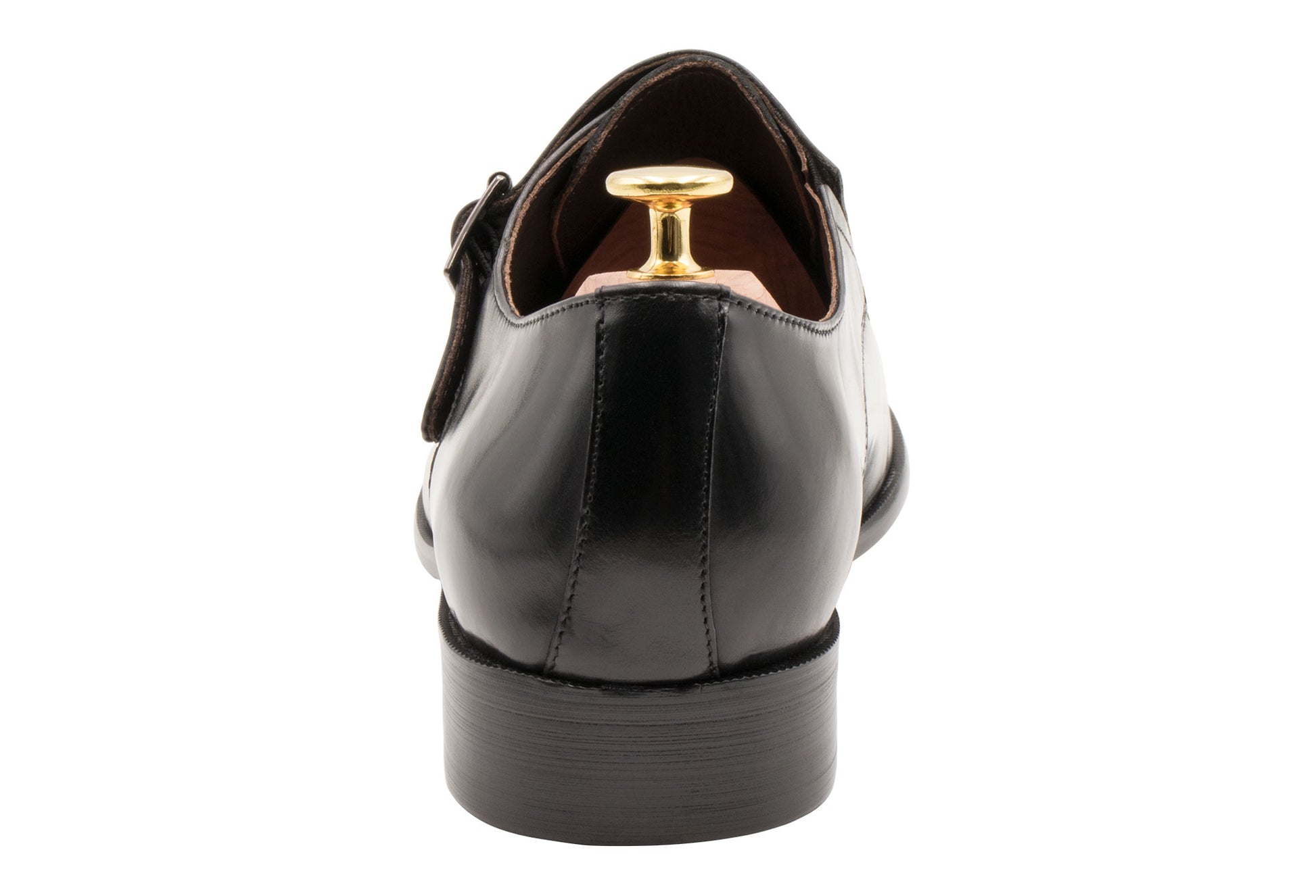 Gallegos Black Double Monk Leather Shoes