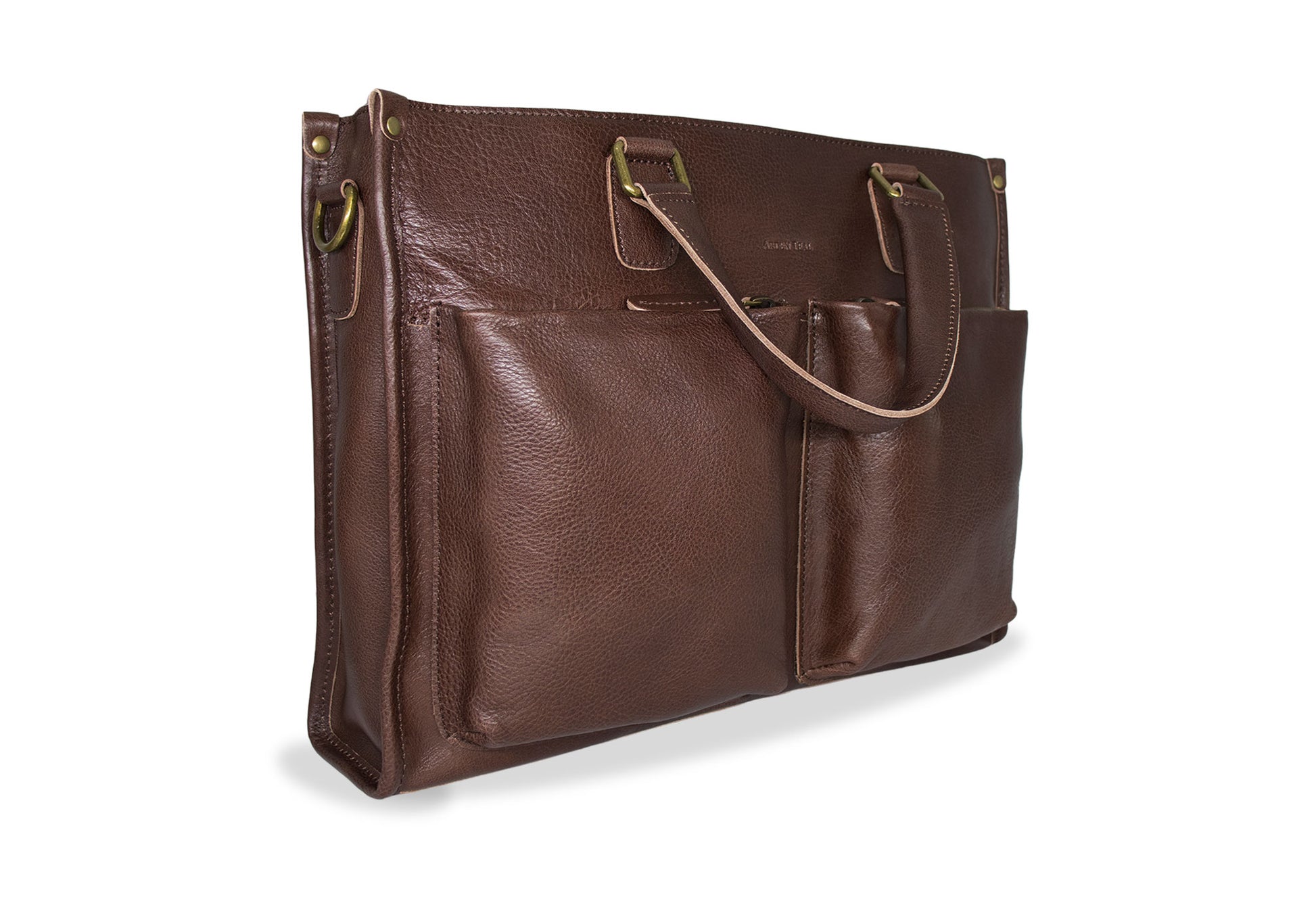 Piedras Walnut Leather Messenger Bag