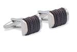 Caribe Brown Ribbed Cufflink