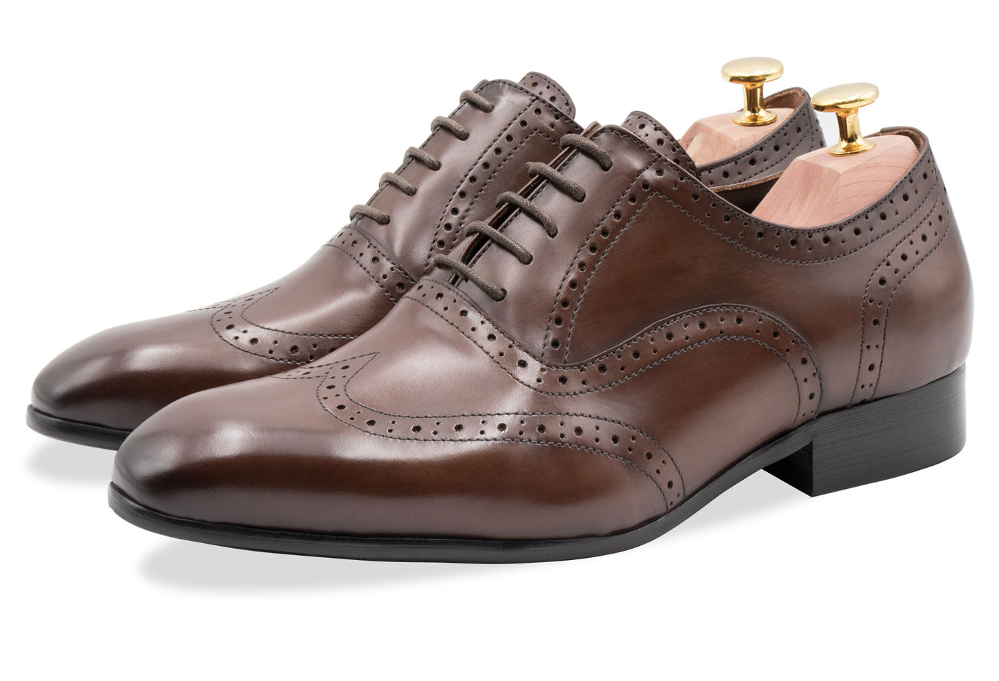 Rosario Wingtip Pecan Oxford Leather Shoes