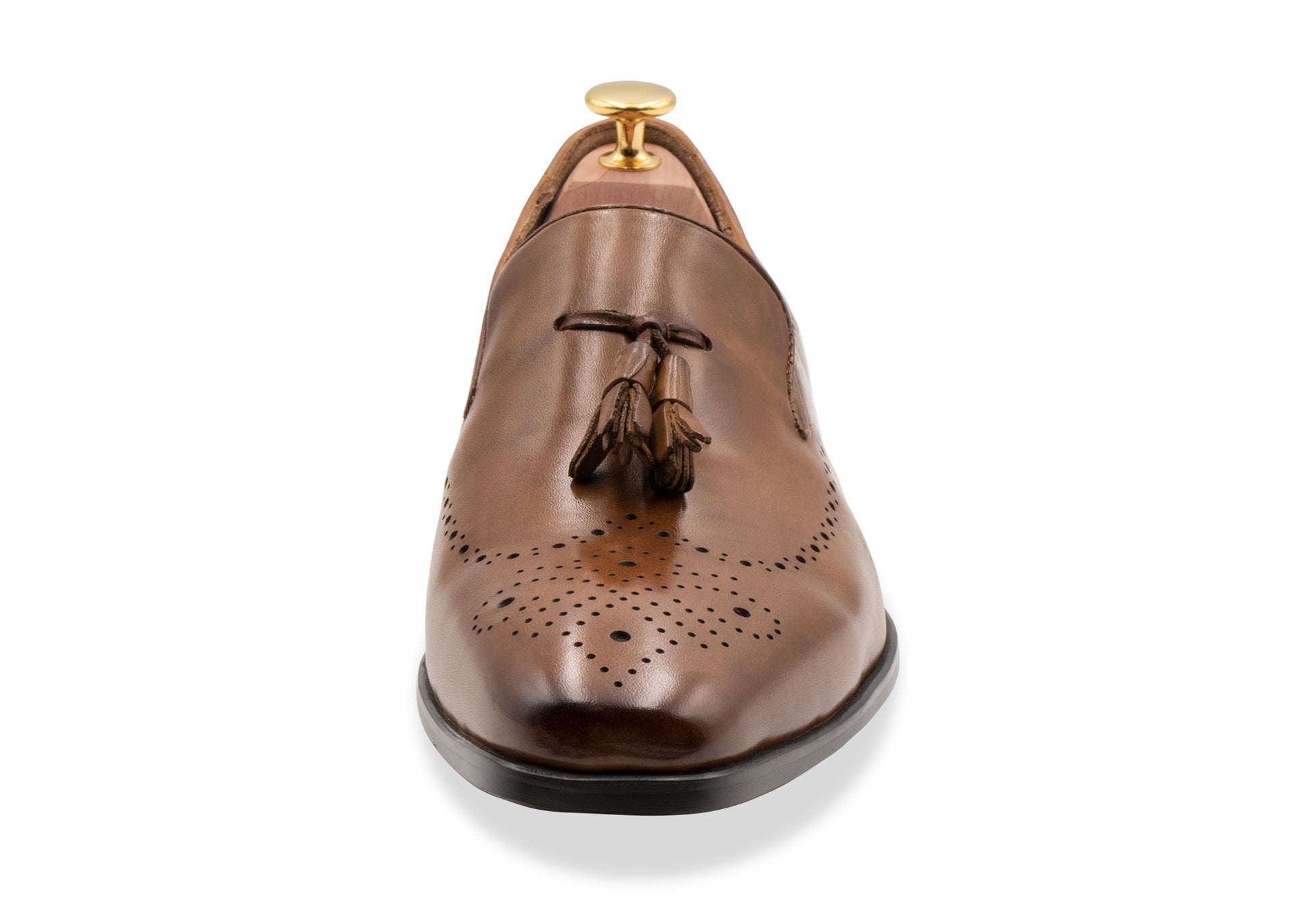 Pergamino Chestnut Tassle Loafers