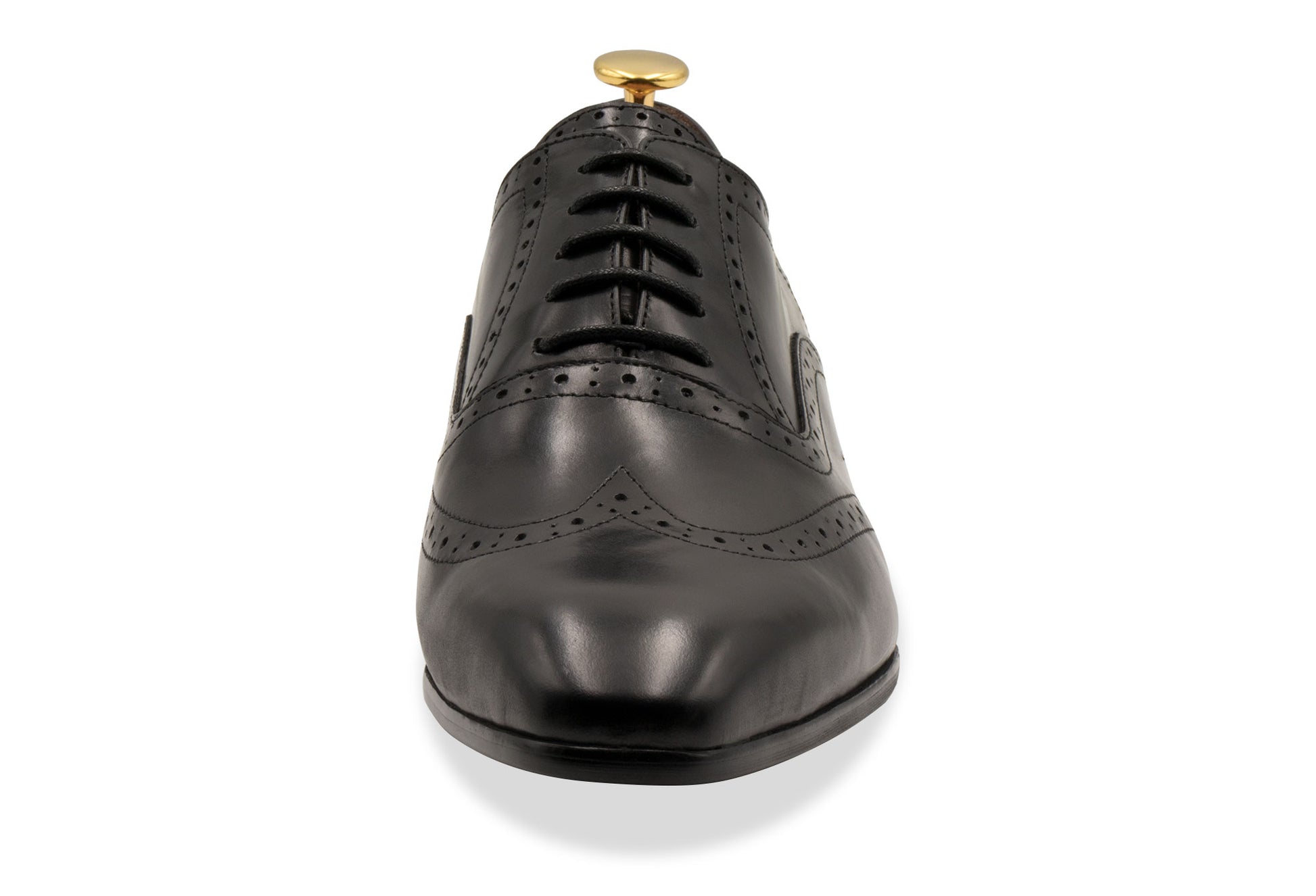 Rosario Wingtip Black Oxford Leather Shoes