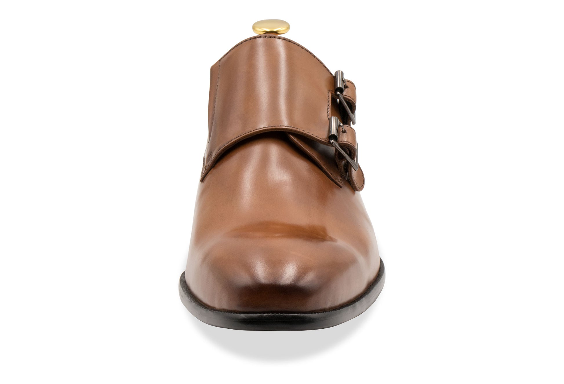 Gallegos Chestnut Double Monk Leather Shoes