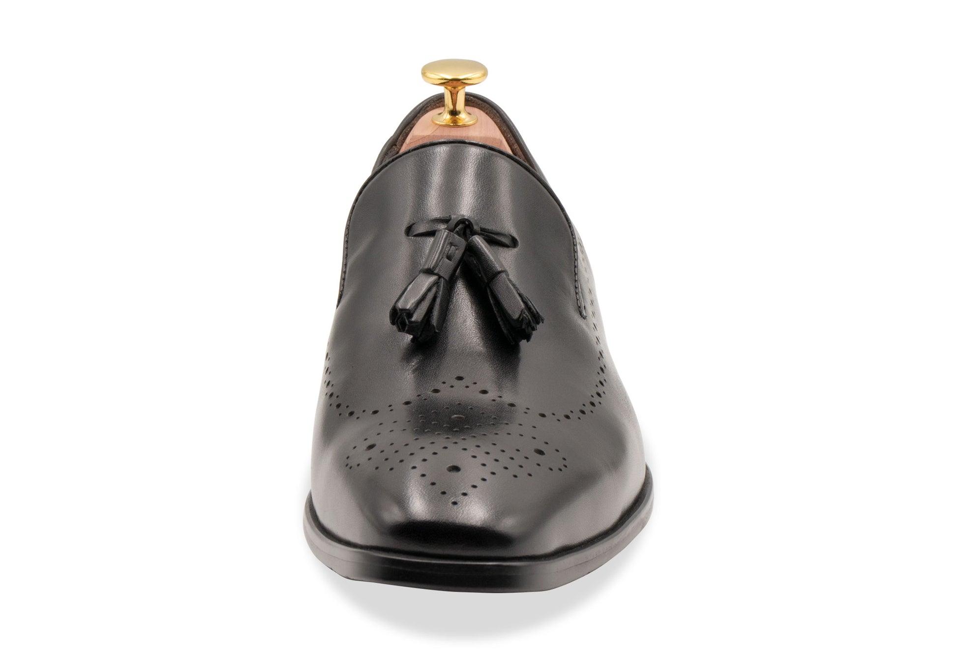 Pergamino Black Tassle Loafers