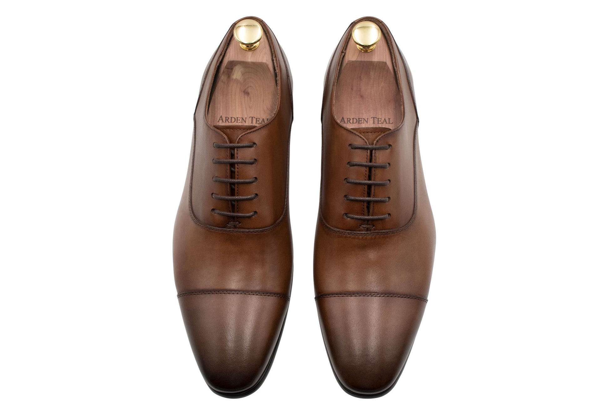 Calafate Straight Cap Chestnut Oxford Leather Shoes