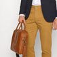 Medellin Chestnut Leather Messenger Bag