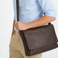 Salento Walnut Leather Crossbody Bag