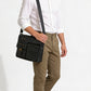 Huila Black Leather Satchel Bag