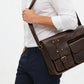 Huila Walnut Leather Satchel Bag