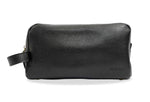 Raquira Black Leather Toiletry Bag