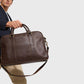 Medellin Walnut Leather Messenger Bag