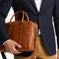 Medellin Chestnut Leather Messenger Bag