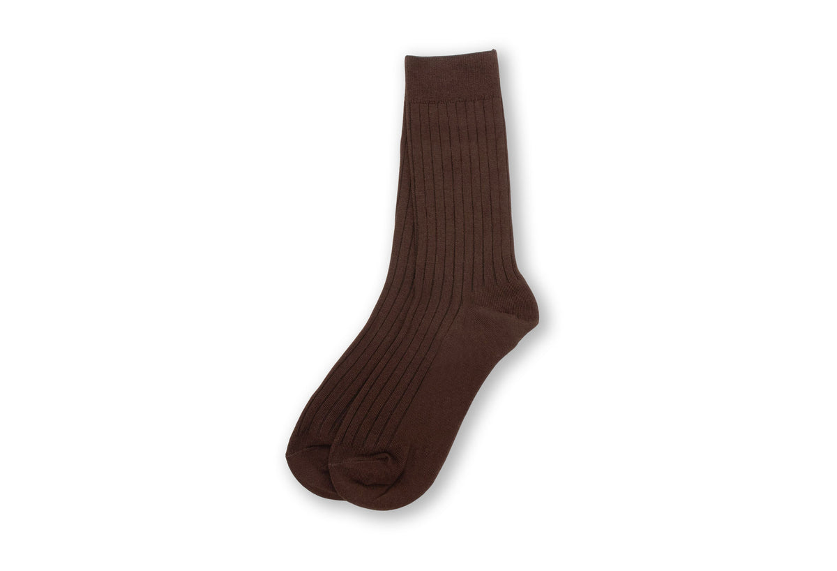Aires Premium Cotton Anti-Bacterial Socks - Brown