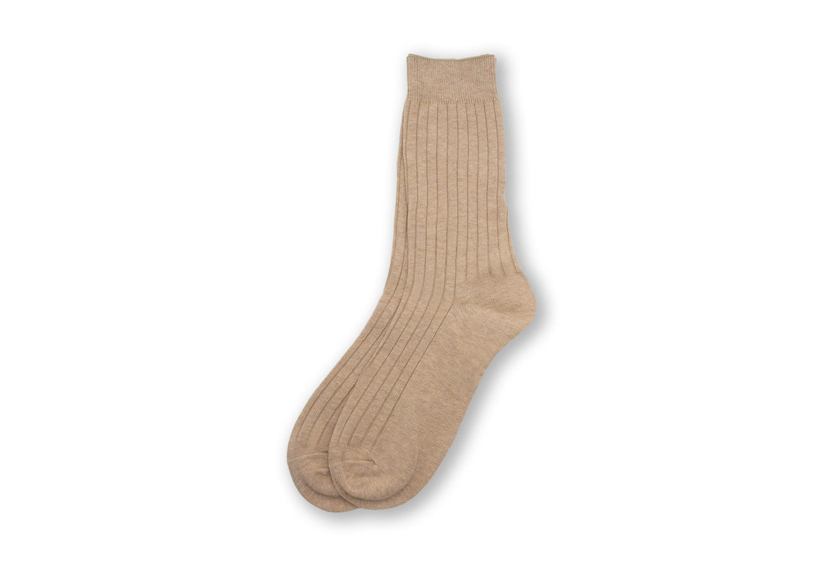 Aires Premium Cotton Anti-Bacterial Socks - Tan