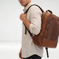 Sevilla Chestnut Leather Backpack