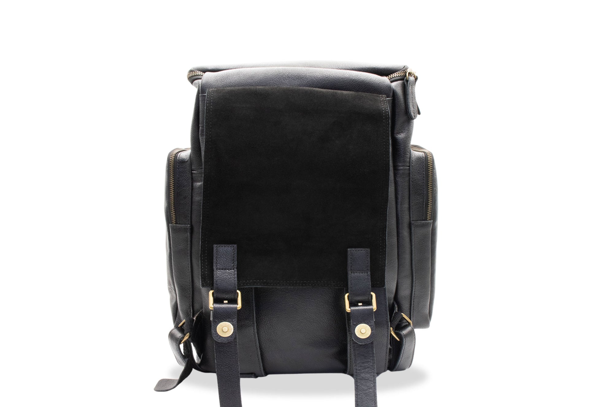 Rovira Black Leather Backpack