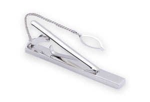 Boquete Chrome Blue Diamonte Tie Clip