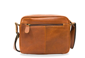 Caldas Chestnut Leather Crossbody Bag