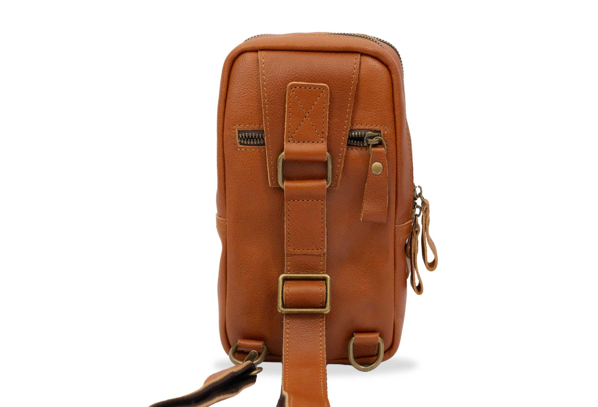Cali Chestnut Crossbody Leather Bag