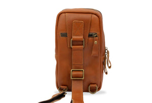 Cali Chestnut Crossbody Leather Bag