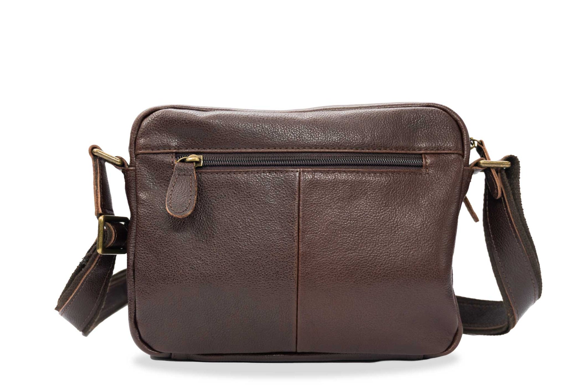 Caldas Walnut Leather Crossbody Bag