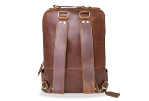 Avalor Chestnut Vintage Leather Backpack