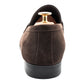 Olavarria Blake Stitch Brown Suede Penny Loafer
