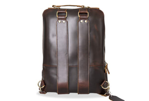 Avalor Walnut Vintage Leather Backpack