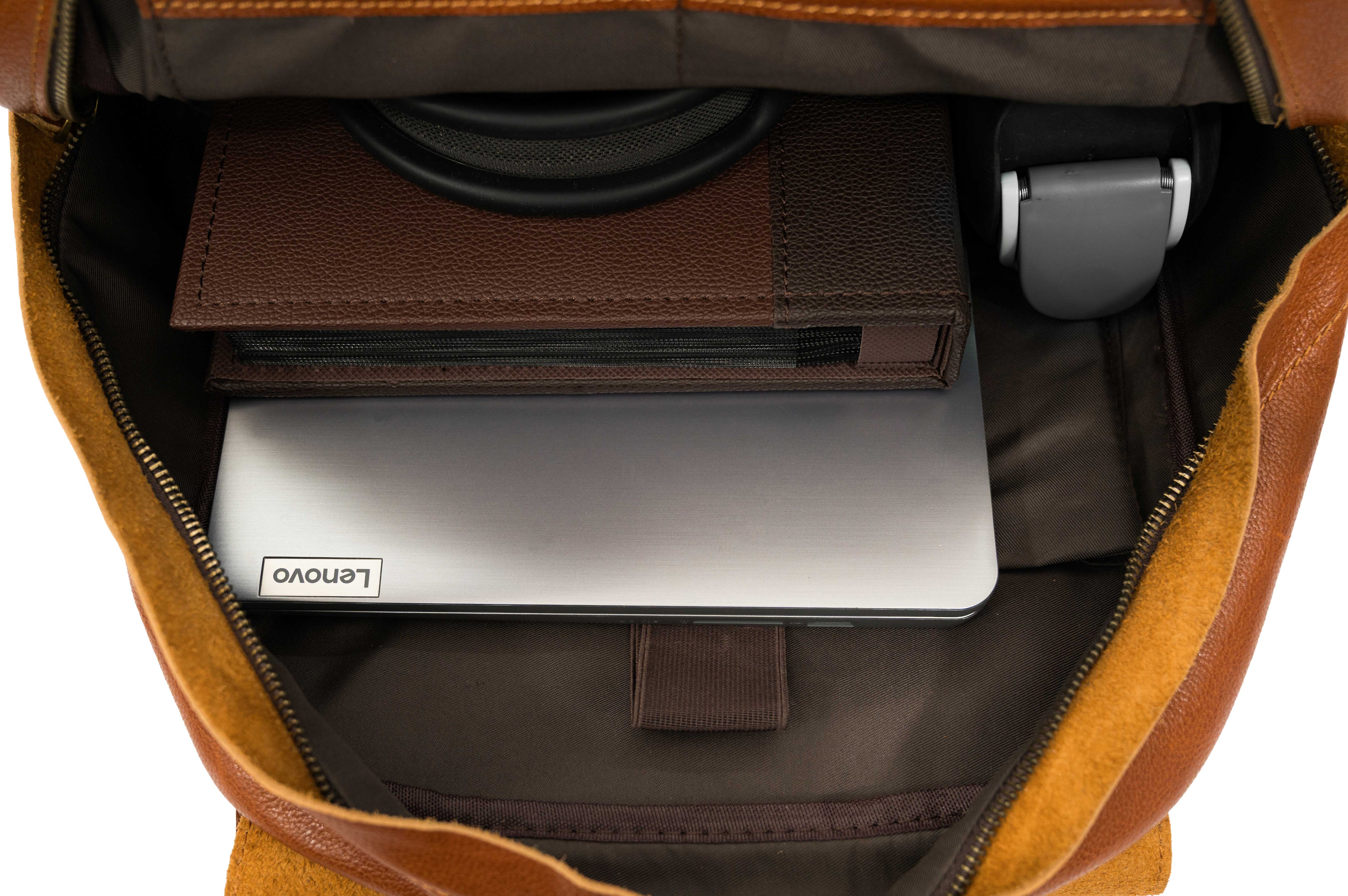 Neiva Chestnut Leather Backpack