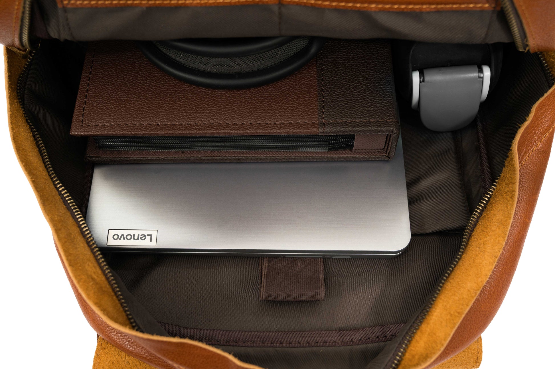 Neiva Chestnut Leather Backpack