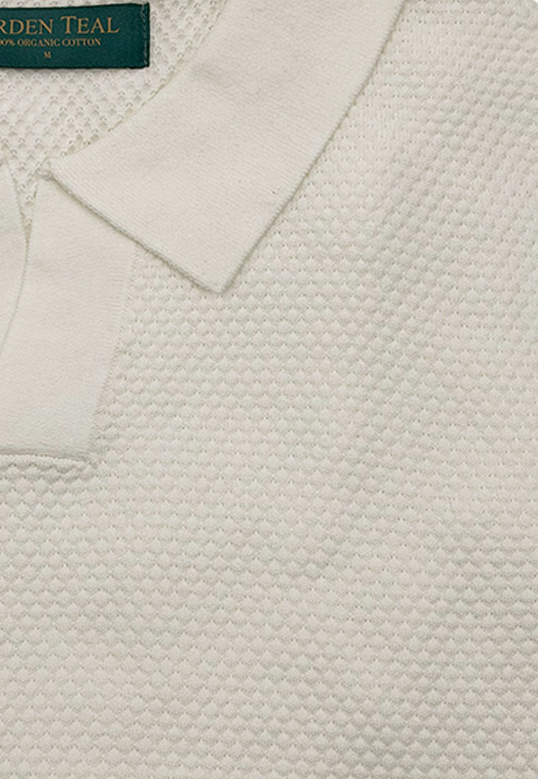 The Organic Knitted Polo - Off White