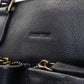 Piedras Black Leather Messenger Bag