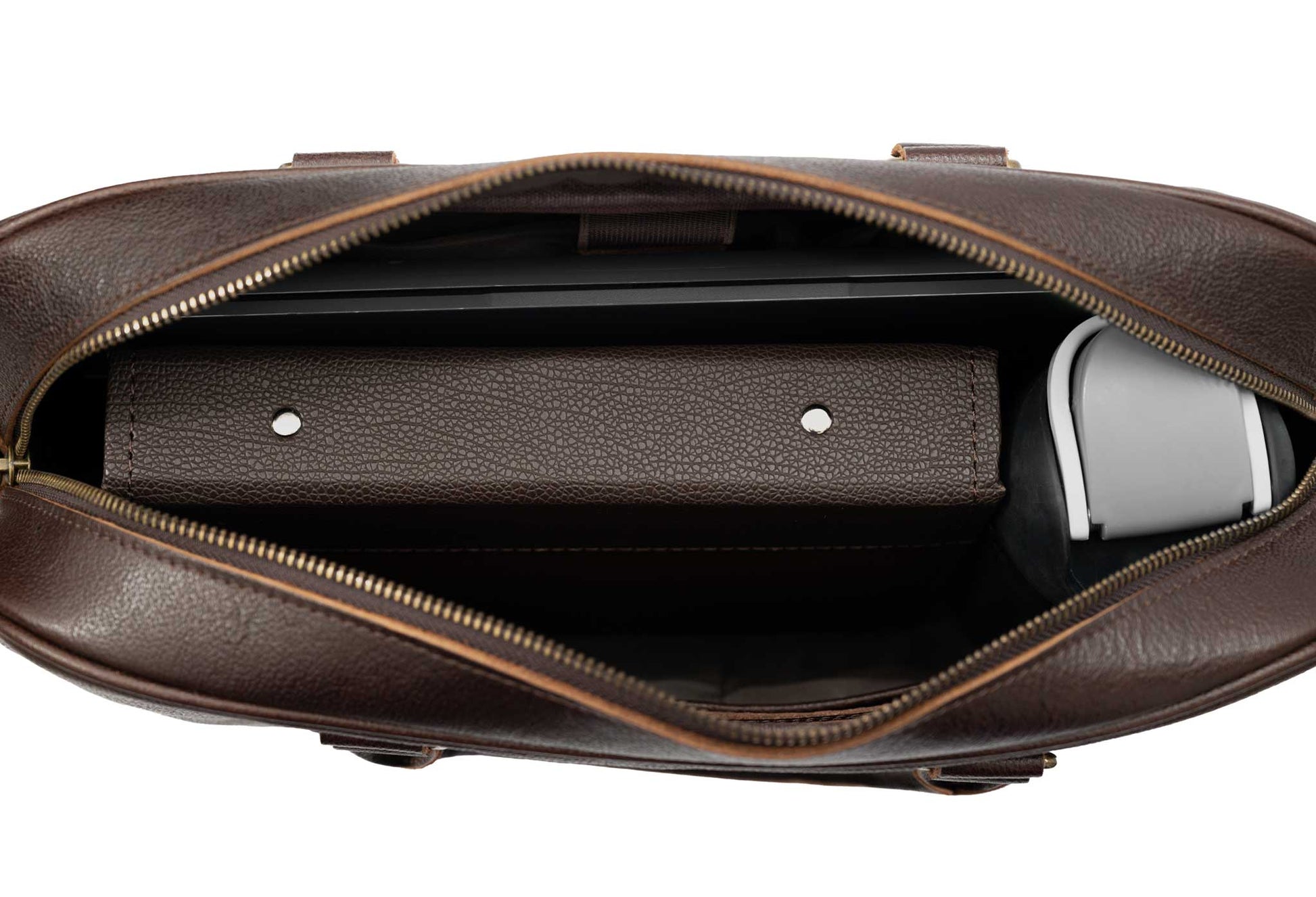 Medellin Walnut Leather Messenger Bag