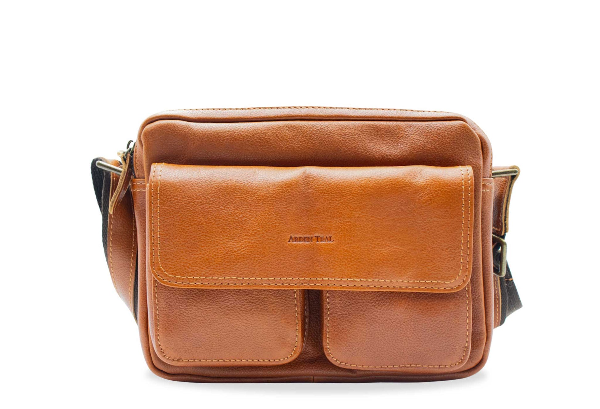 Caldas Chestnut Leather Crossbody Bag