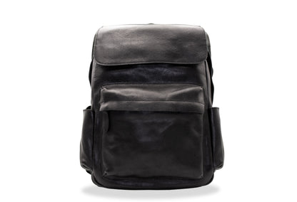 Neiva Black Leather Backpack