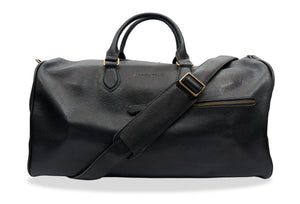 Bolivar Black Leather Duffle