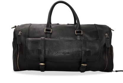 Barichara Black Leather Duffle