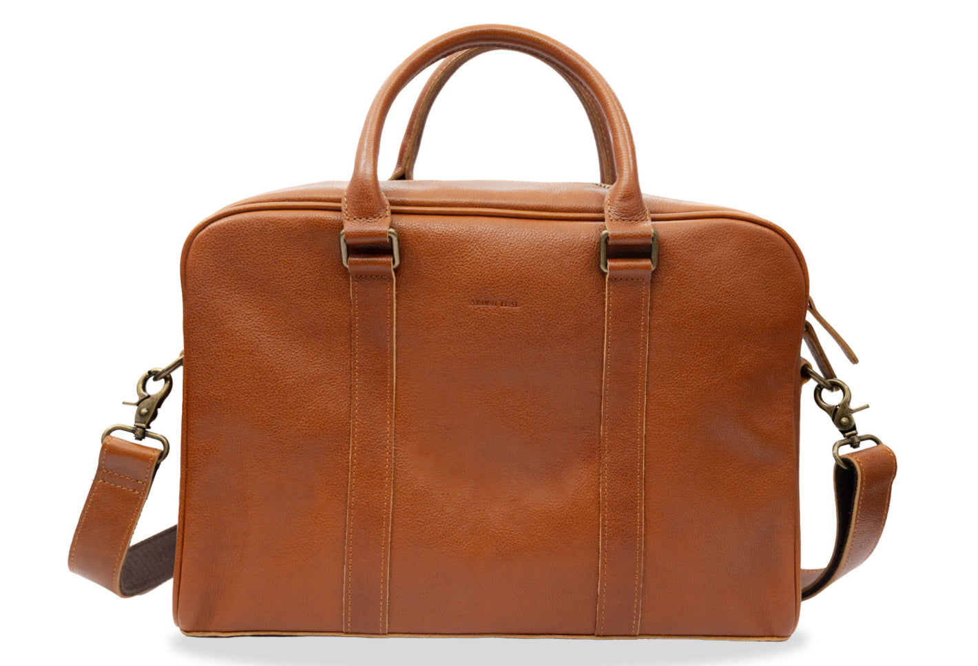 Medellin Chestnut Leather Messenger Bag