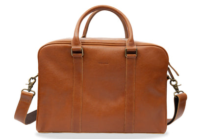 Medellin Chestnut Leather Messenger Bag