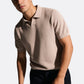 The Organic Knitted Polo - Tan
