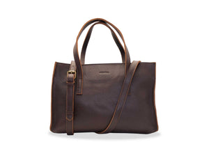 Madryn Walnut Leather Mini Messenger Bag