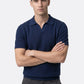 The Organic Knitted Polo - Navy