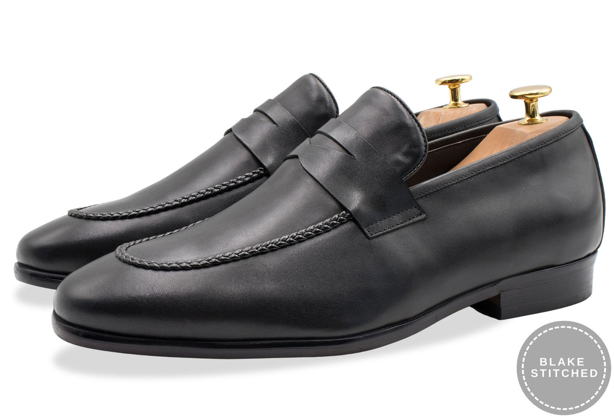 Arrecifes Blake Stitch Black Loafer