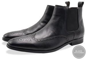 Bariloche Blake Stitch Black Chelsea Boots