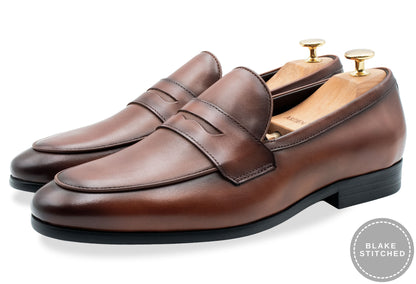Olavarria Chestnut Blake Stitch Penny Loafer