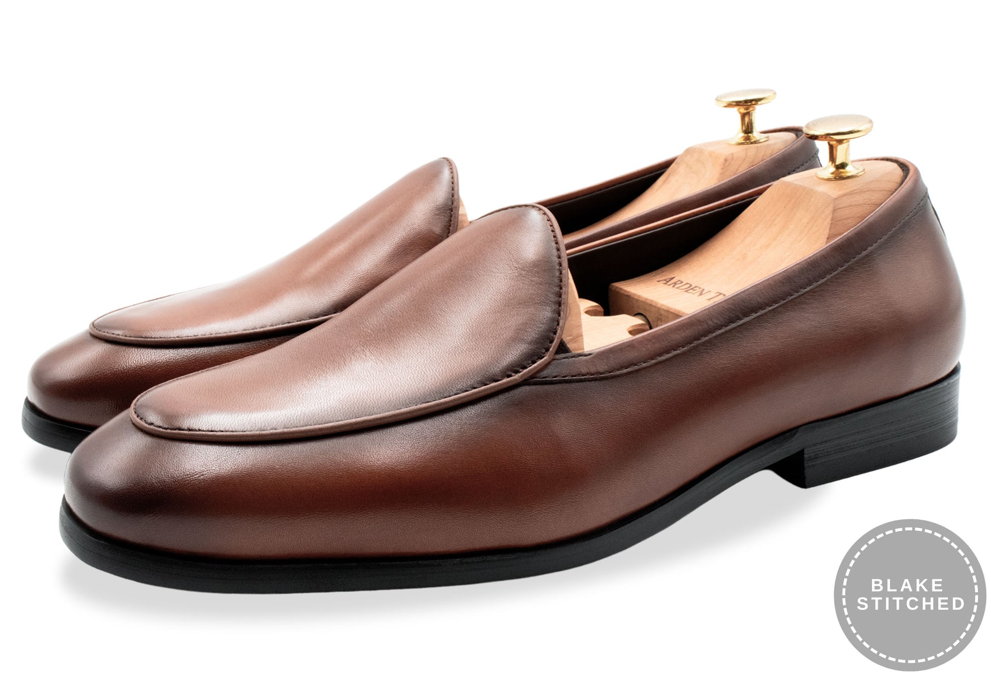 Monteros Chestnut Blake Stitch Venetian Loafer