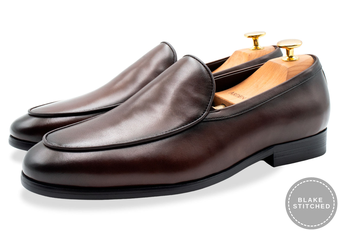 Moreno Walnut Blake Stitch Venetian Loafer