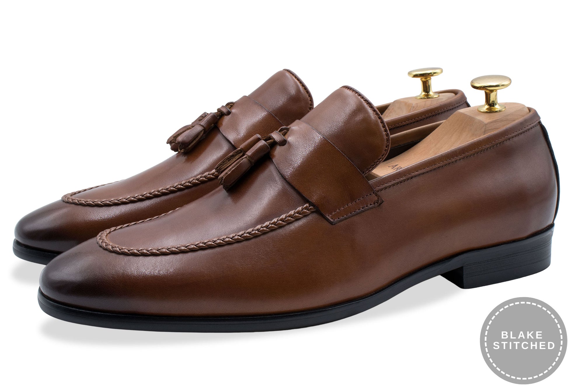 Aguilares Blake Stitch Chestnut Loafer