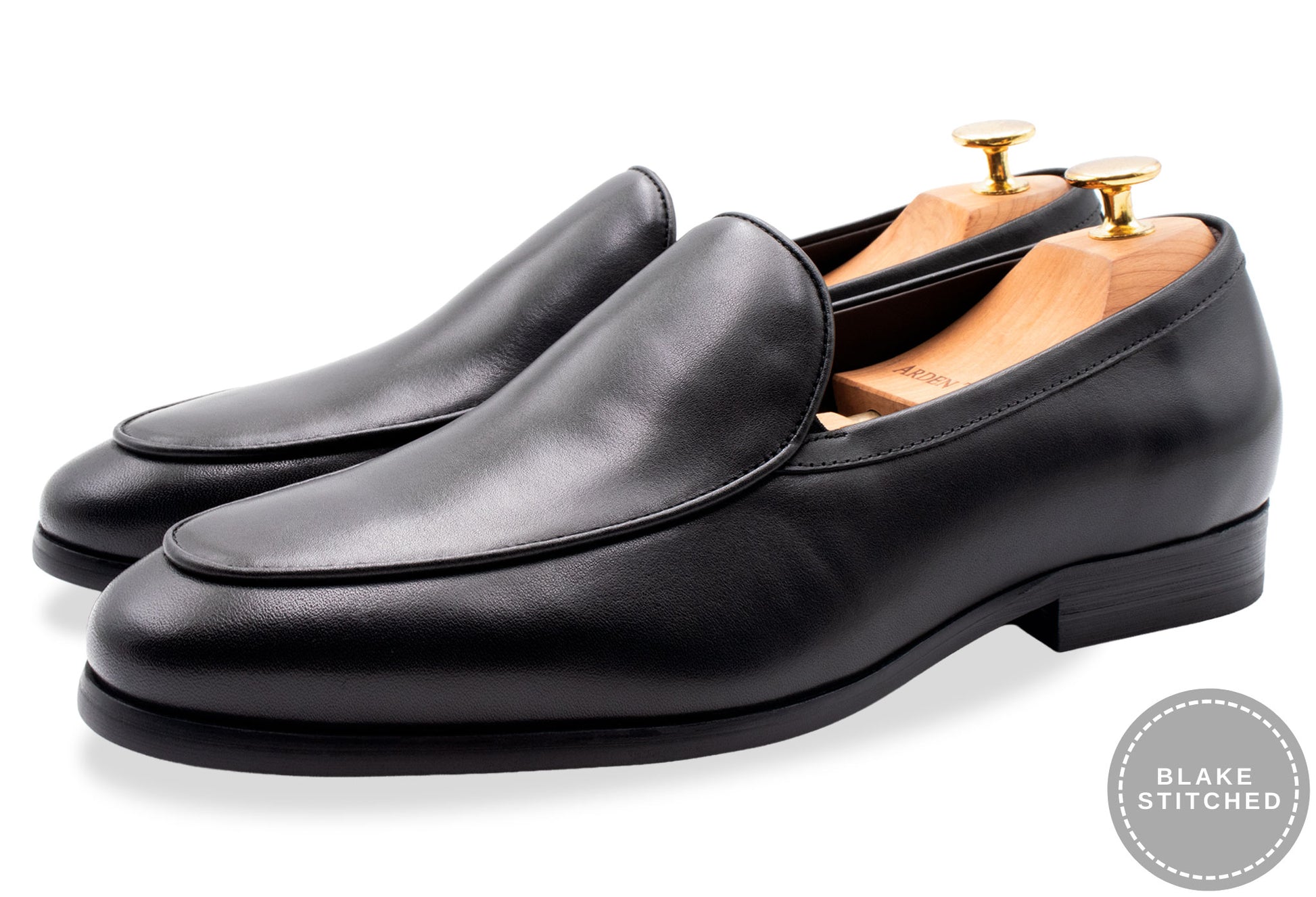 Moreno Black Blake Stitch Venetian Loafer
